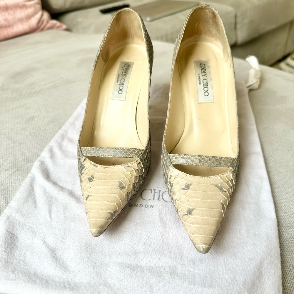 JIMMY CHOO snakeskin pumps - nearly perfect condition!